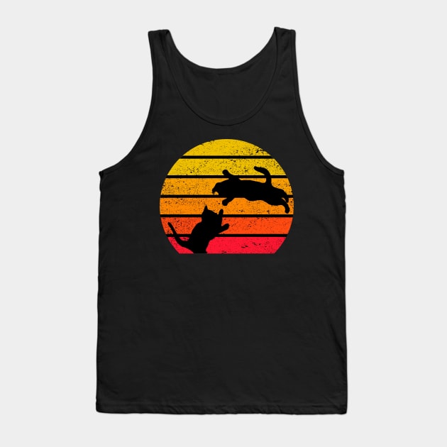 Rainbow Cat Smile Tank Top by timegraf